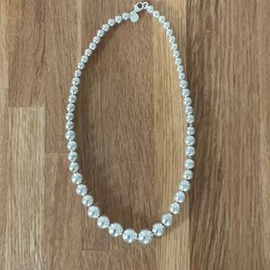 Tiffany Sterling Silver Beaded Necklace